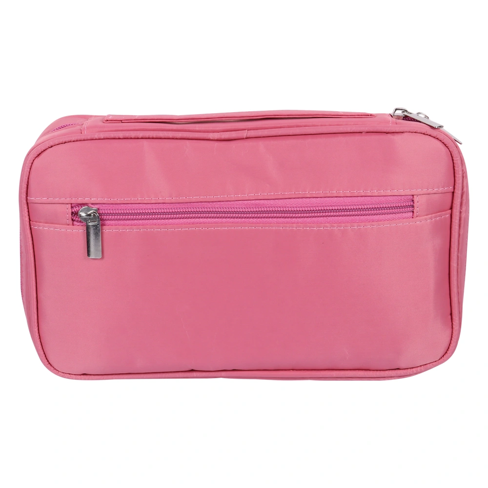 1pc Woman Pink Cosmetic Bag PU Waterproof Makeup Pouch Travel Makeup Pouch