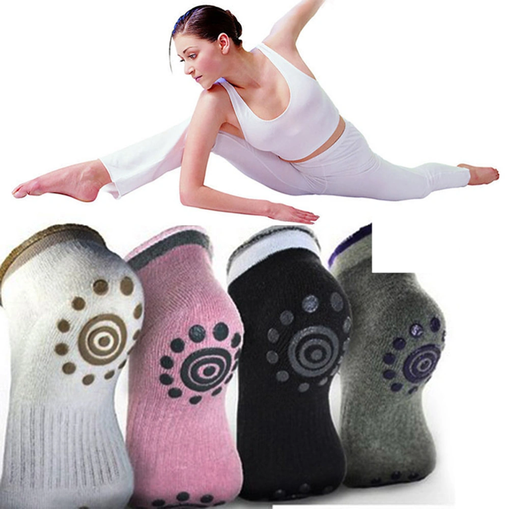 1 Pair Yoga Socks Women’s Non Anti-Skid Pilate Grip Ankle Socks (Off-white Color)