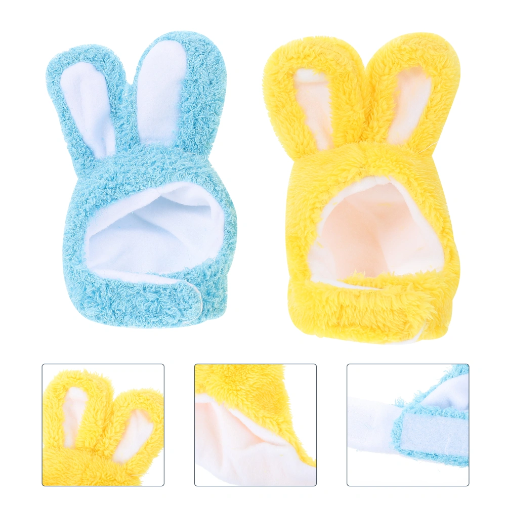 2pcs Lovely Pet Cat Costume Hats Pet Caps Rabbit Hat Pet Costume Supplies