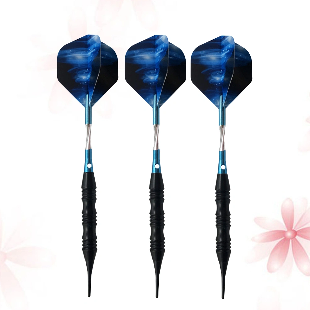 3psc Match Darts Portable Needle Tipped Darts Drop-resistant Aluminum Rod Flights Darts For Sports Events With Storage Case (Blue)