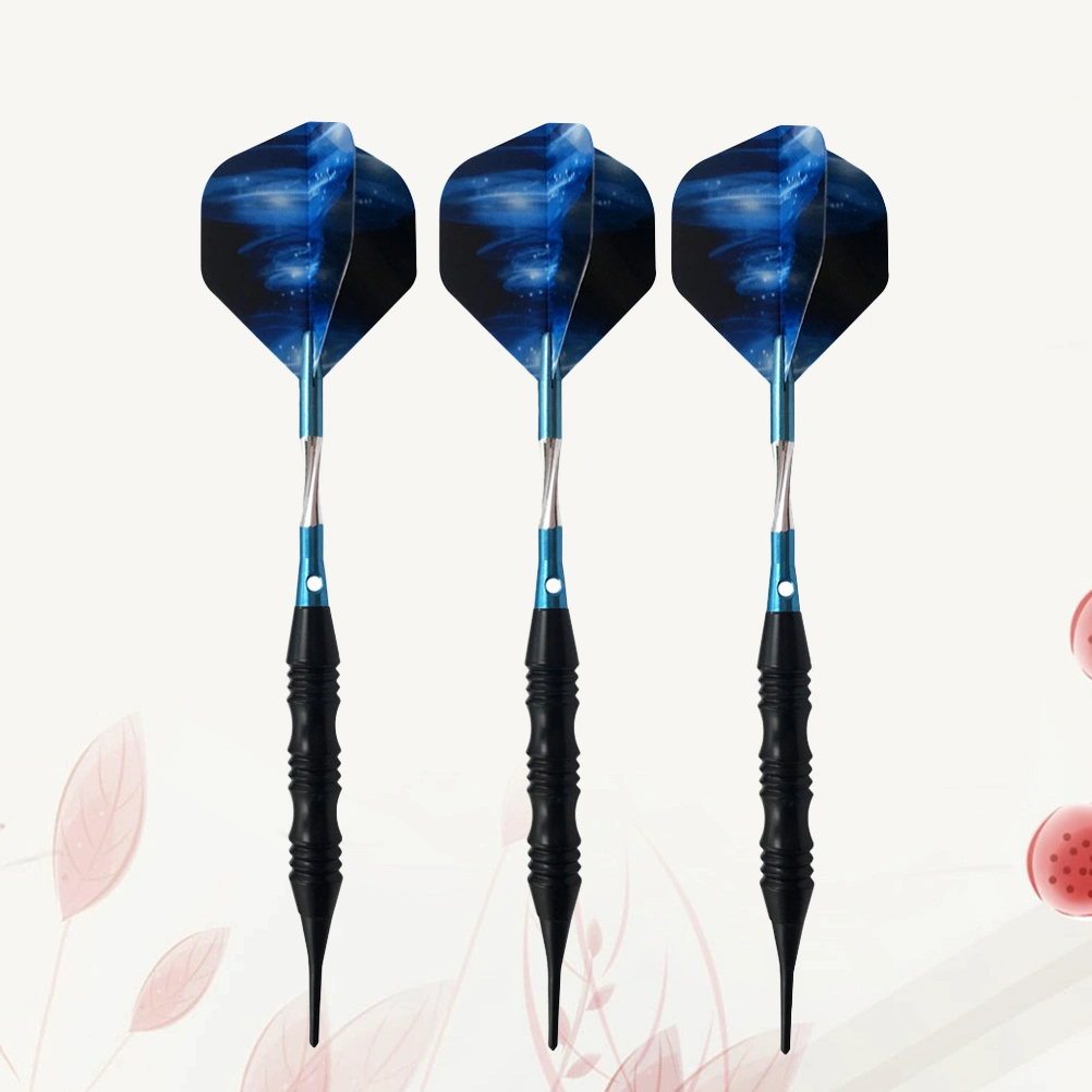 3psc Match Darts Portable Needle Tipped Darts Drop-resistant Aluminum Rod Flights Darts For Sports Events With Storage Case (Blue)
