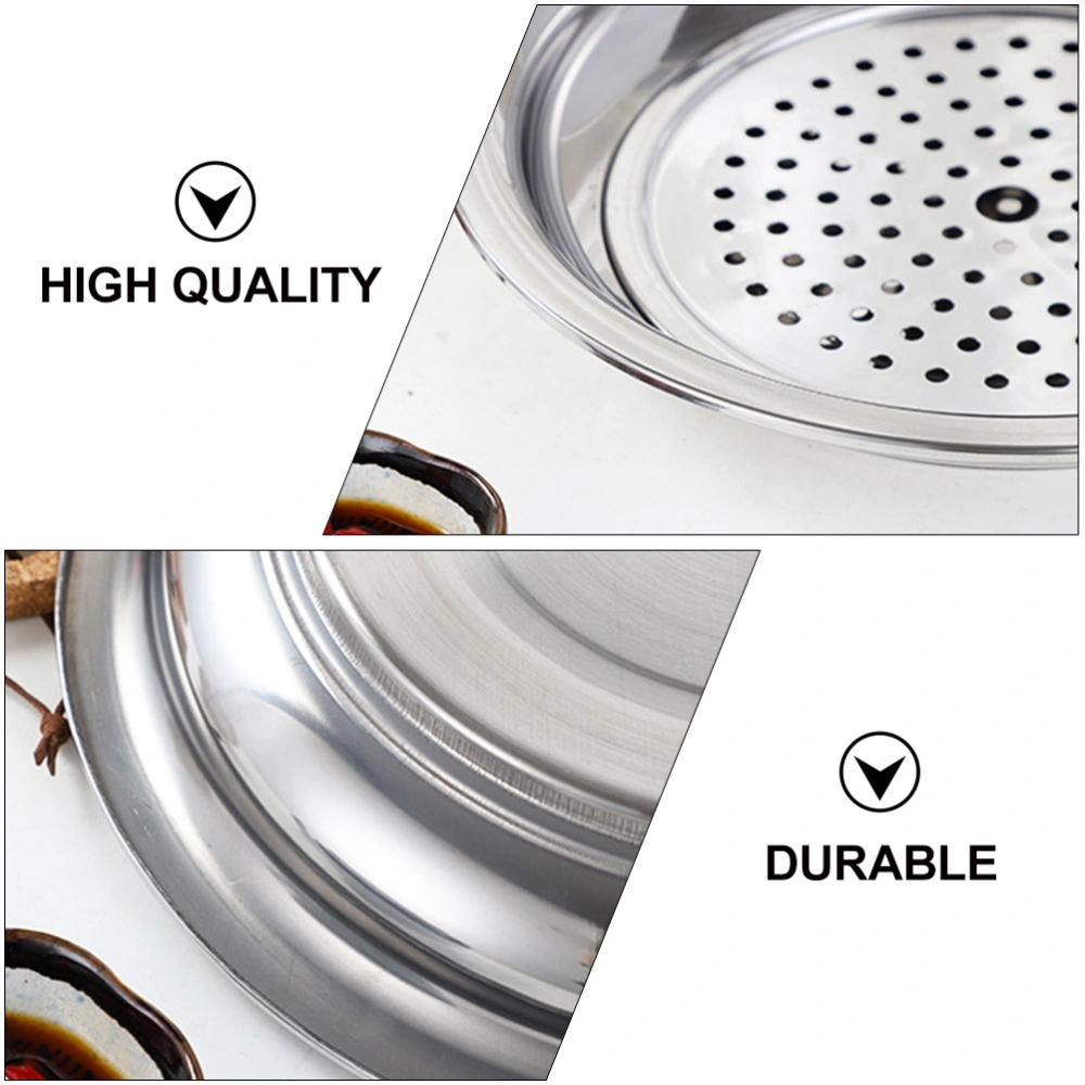 1pc Durable Stainless Steel Dumpling Plate Double-layer Draining Plate