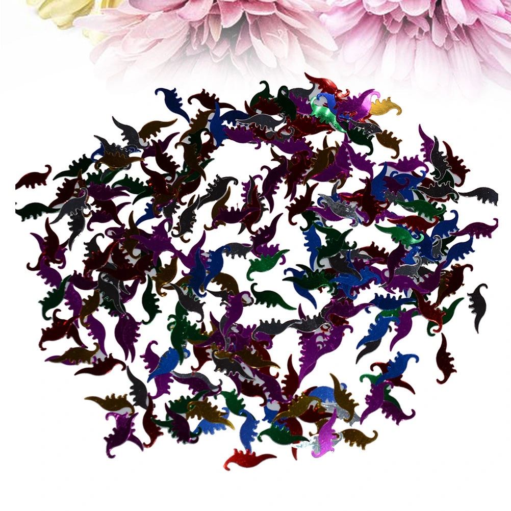 Multicolor Dinosaur Confetti Plastic Sequins Children Party Decoration Party Supplies Earth Day Biological Science Learning Props (Mixed Color)