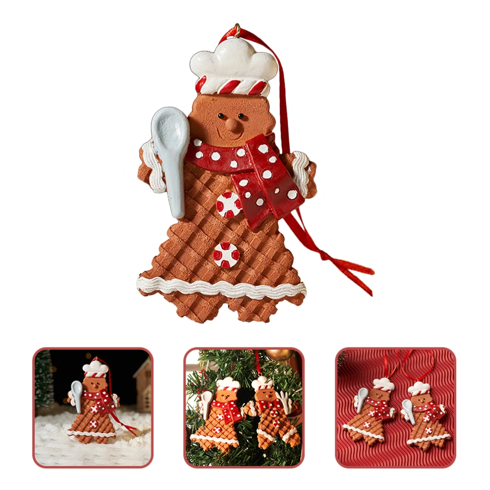 Christmas Gingerbread Man Ornaments Xmas Tree Hanging Decor Party Layout Supplies