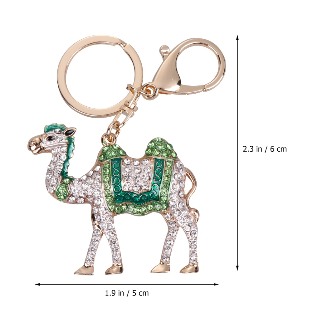 1PC Attractive Keychain Pendant Camel Shape Bag Accessories Fashion Key Holder for Gift Handbag Decoration (Green)