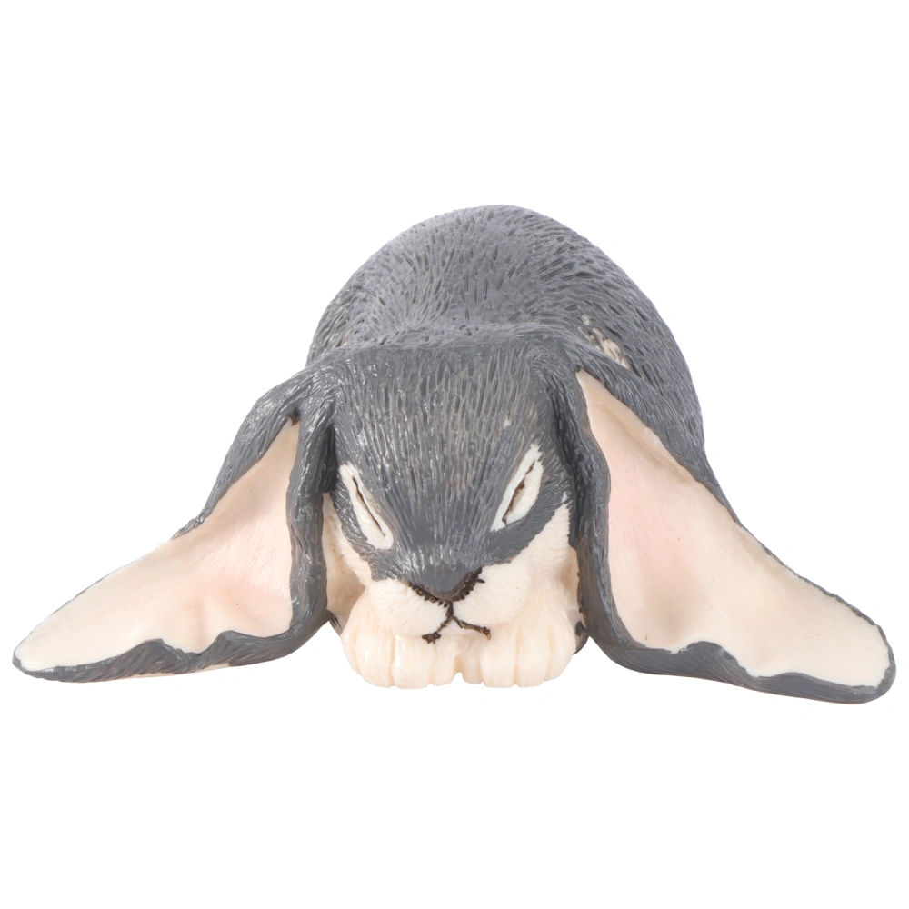 1pc Adorable Simulation Animal Rabbit Model Long-eared Rabbit Desktop Decor