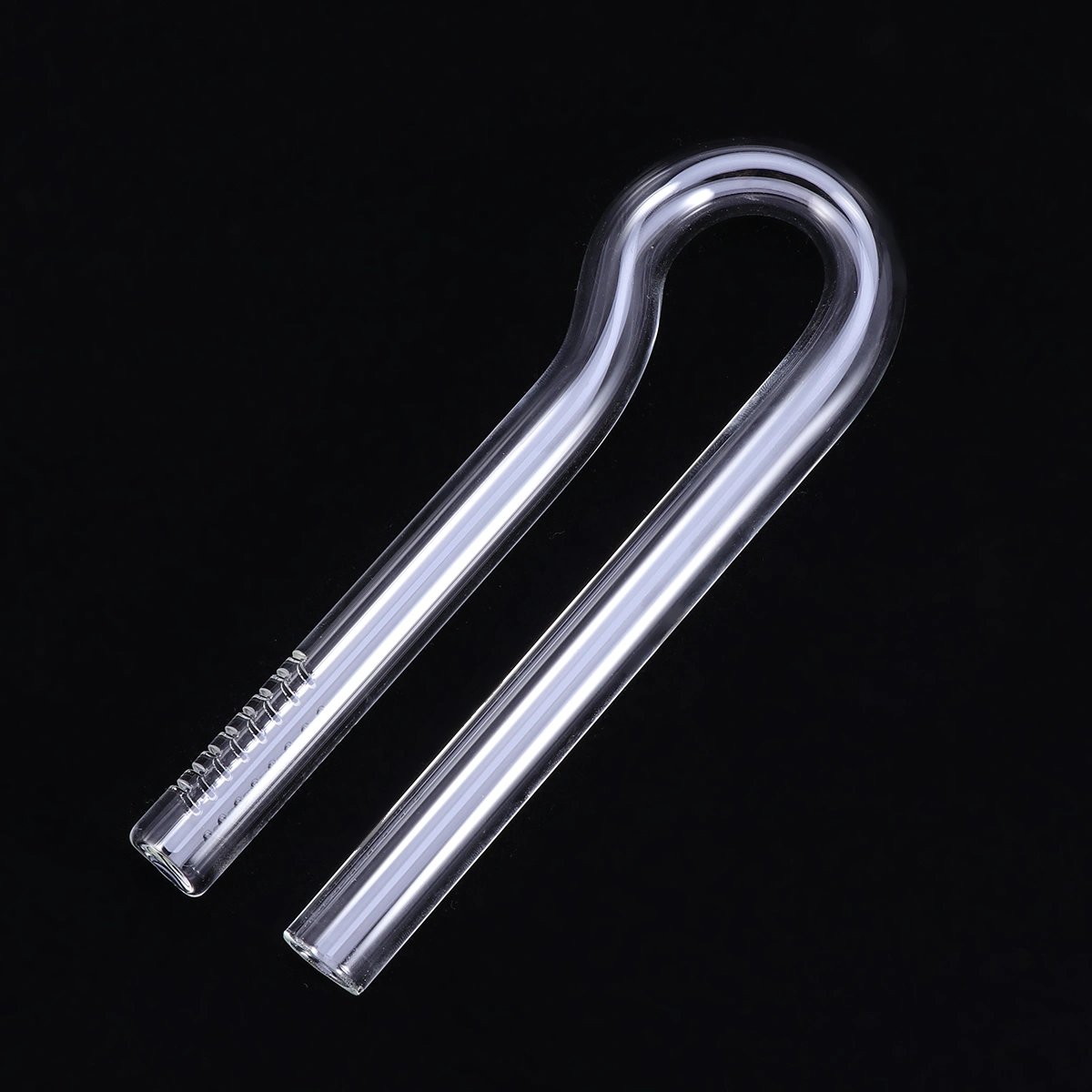 Aquarium R Shaped Glass Water Inlet Tube Premium Quality Water Outlet Tube for Fish Tank Aquarium (17cm)
