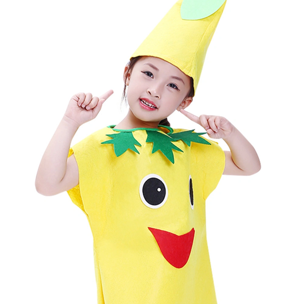 1Pc Children Fruit Vegetable Design Costume Creative Funny Cosplay Performace Costume Kids Party Fashion Show Prop (Gourd Shape)