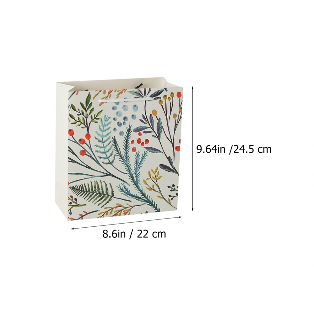 4Pcs Flower Pattern Gift Bag Fresh Style Present Bag Creative Paper Bag