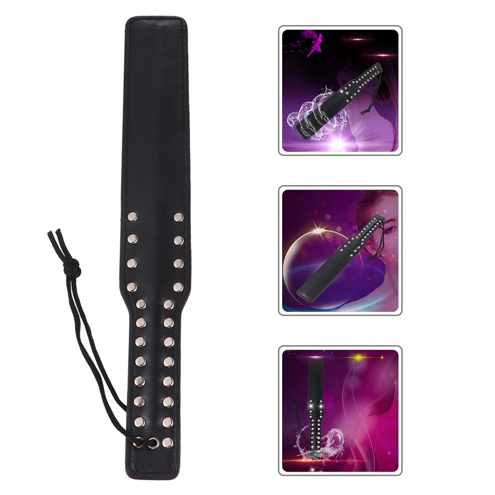 Sexy Racket Toy Delicate Flirting Toy Durable PU Sex Toy Funny Performance Props for Couple Woman Man (Black)