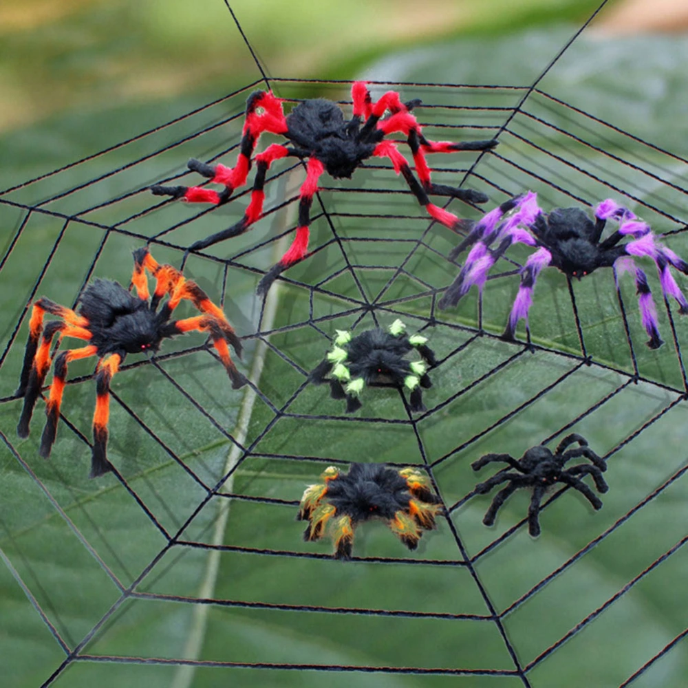 30CM Size Simulation Plush Toy Random Color Artificial Spider Toy Halloween Decor Use Toy Spider