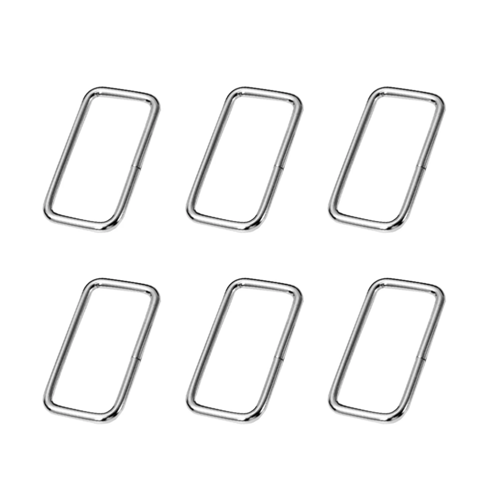 100pcs Metal Buckle Ring Zinc Alloy Strap Keeper for Shoes Belts Bags Strap (Silver)