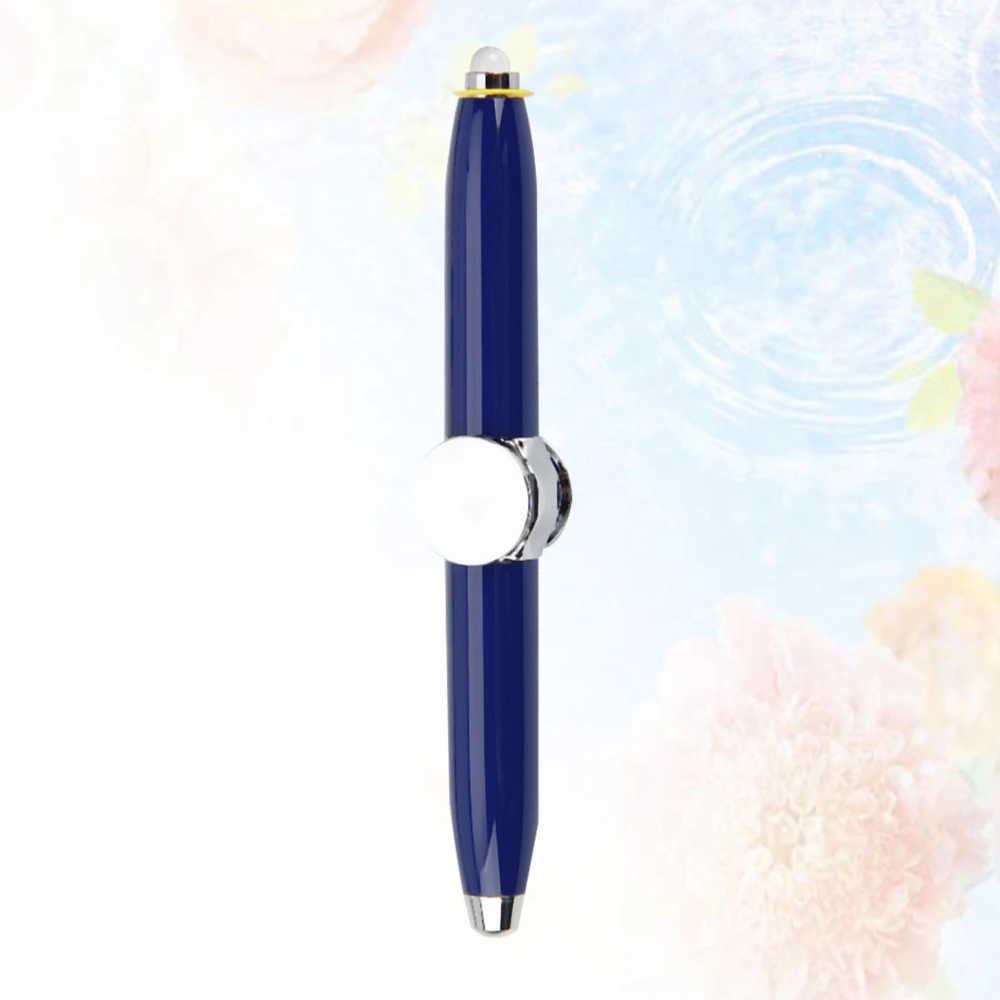 Creative Multifunctional Finger Gyroscope Pen Rotating Glowing Metal Pen Golden with Light (Blue)