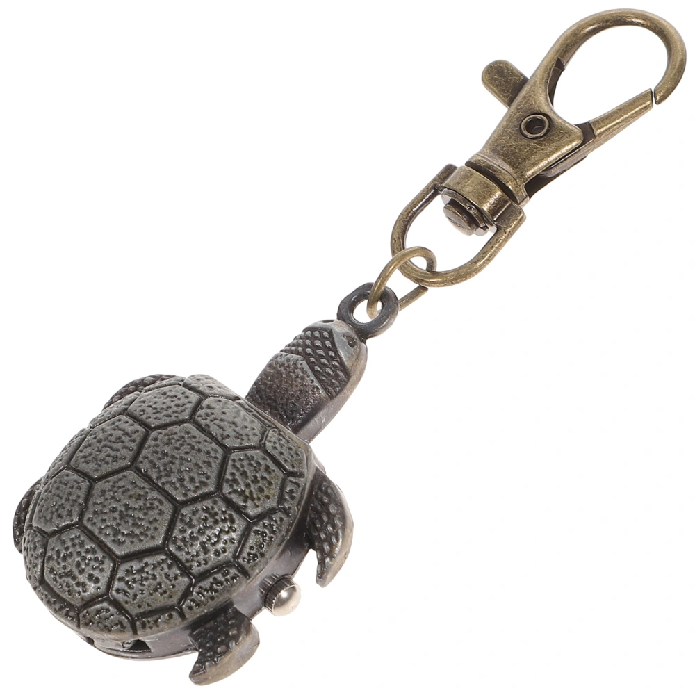 Creative Tortoise Pocket Watch Keychain Watch Portable Timepiece with Clasp