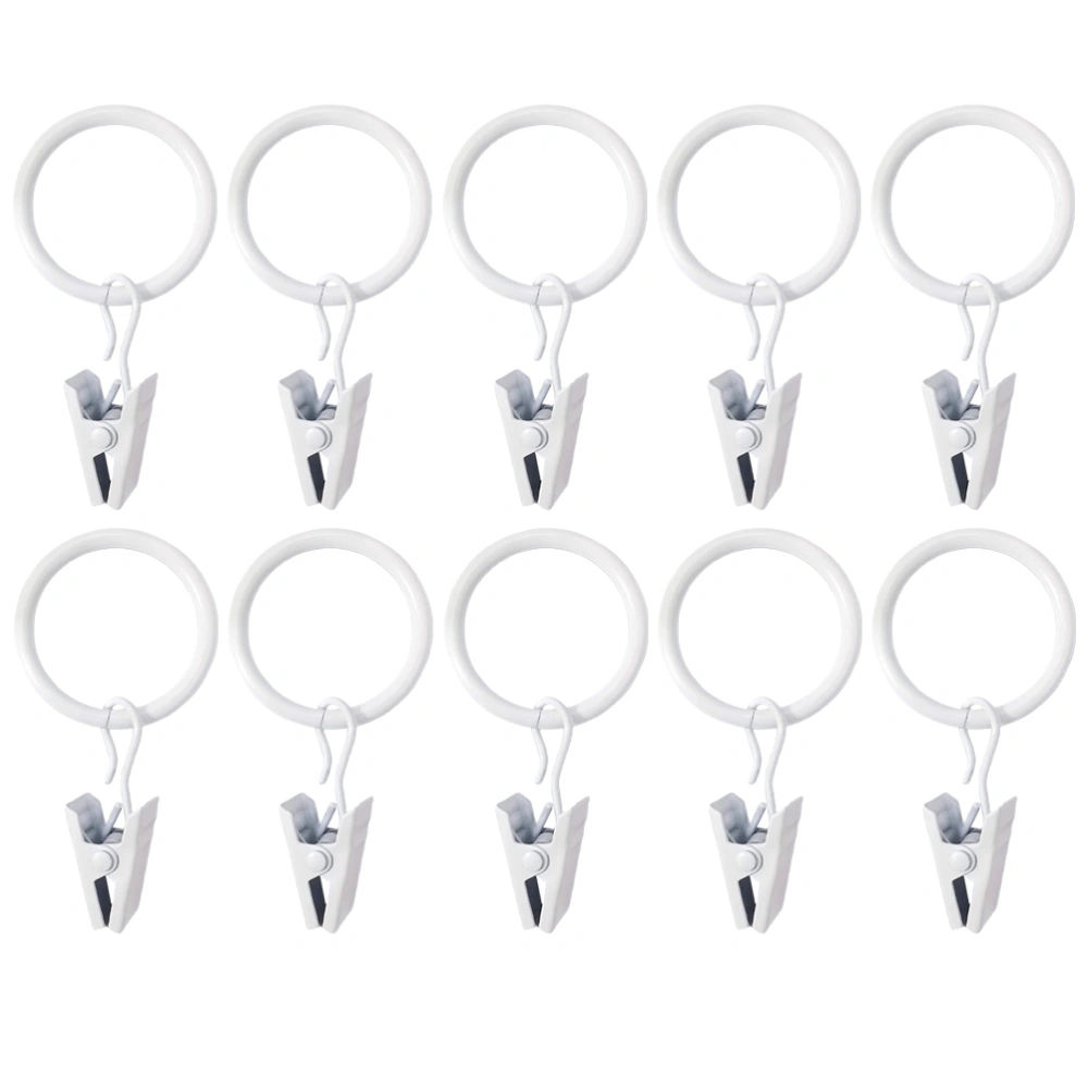 10pcs Curtain Clips with Rings Shower Curtain Clip Iron Curtain Clip for Home