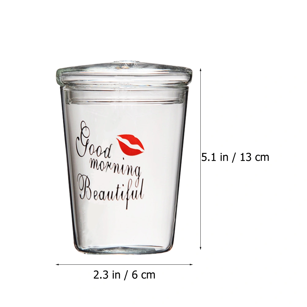 1 Set Glass Straw Cup Large Capacity Glass Cup Household Beverage Cup Glass Cup