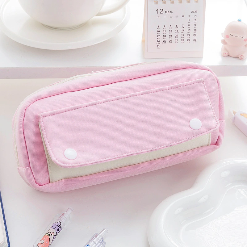 Large Pencil Bag Polyester Pen Case Pen Zipper Bag Girl Pencil Organizer Makeup Brush Pouch