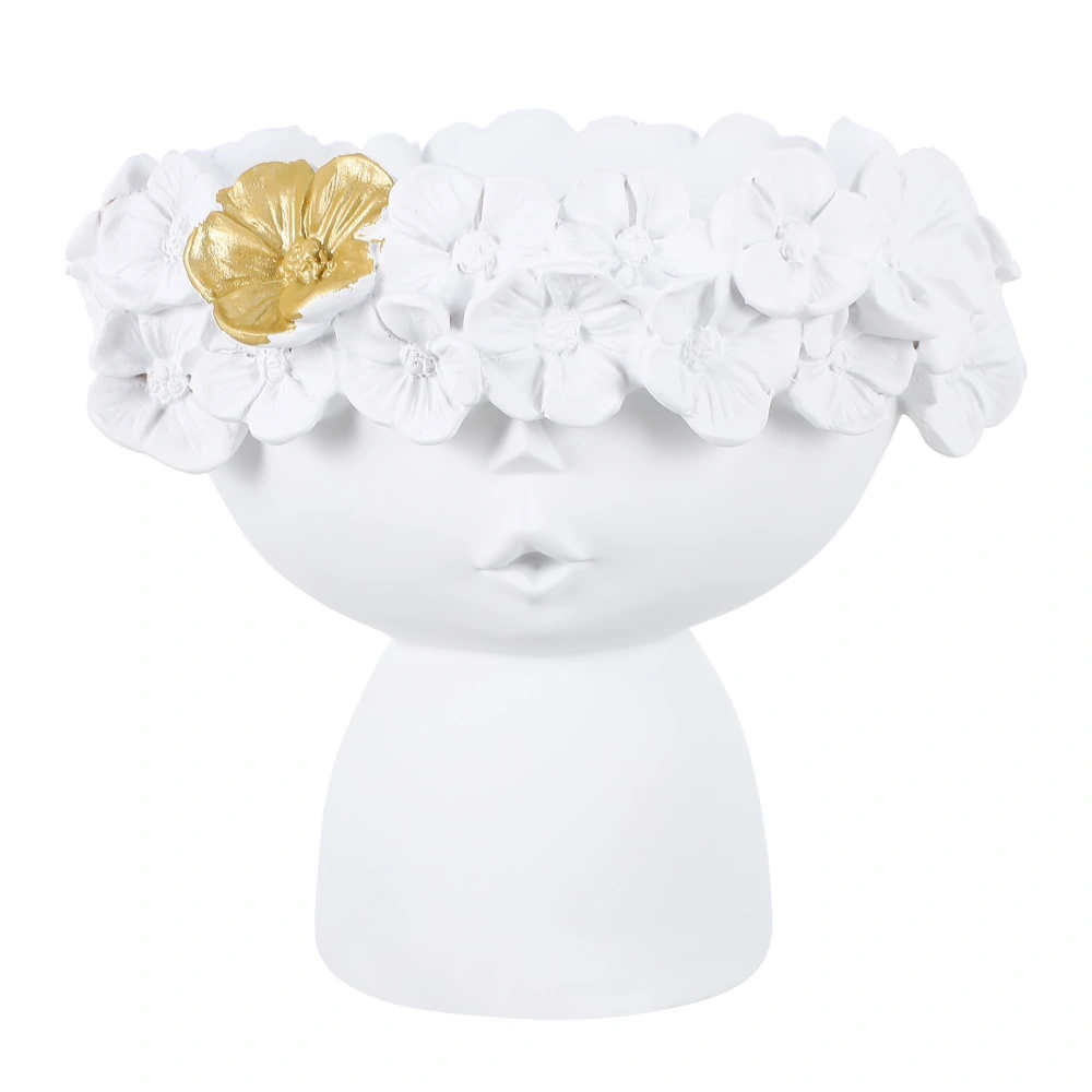 1pc  Dried Flower Vase Decorative Vase Flower Implement for Home (White)