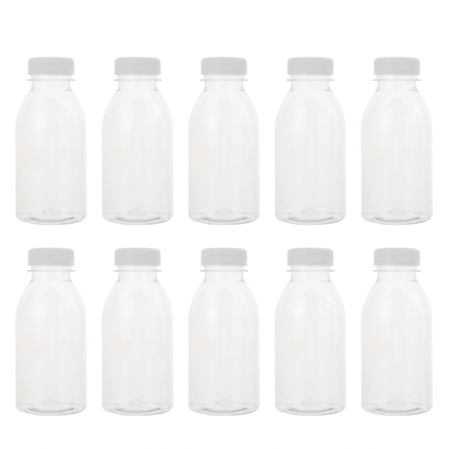 10pcs 300ml Juice Storage Bottles Milk Bottles Transparent Beverage Bottles