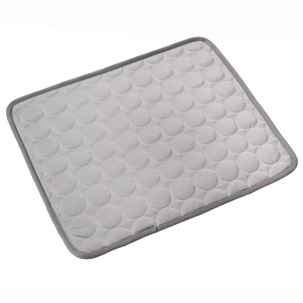 Summer Pet Cooling Pad Cool Mat Sleeping Mat Heat Dissipation Pad Simple Ice Seat Cushion for Cat Dog (Size S, Gray)