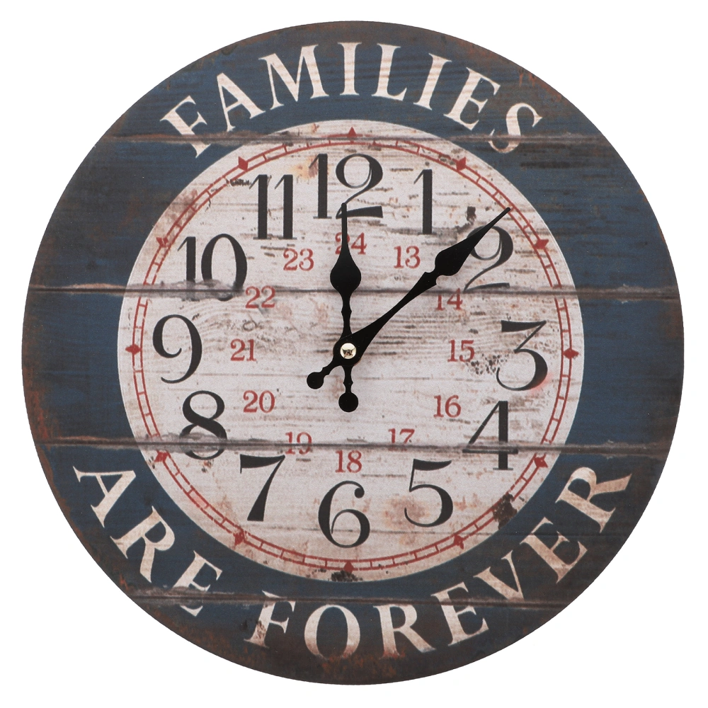 1pc Wall Clock Decoration Household Hanging Clock Creative Wooden Clock