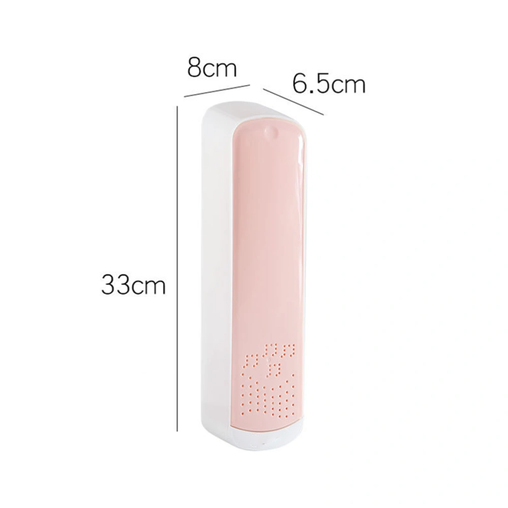 Wall-mounted Chopsticks Holder Tableware Storage Container Multifunctional Chopsticks Box for Home Kitchen (Pink)