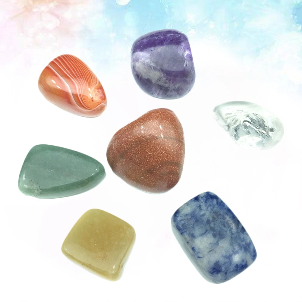 1 Set Chakra Stones Crystals Stones Irregular Healing Crystals Colorful Gemstone Tumbled Polished Natural Stones for Grounding Balancing Soothing Meditation
