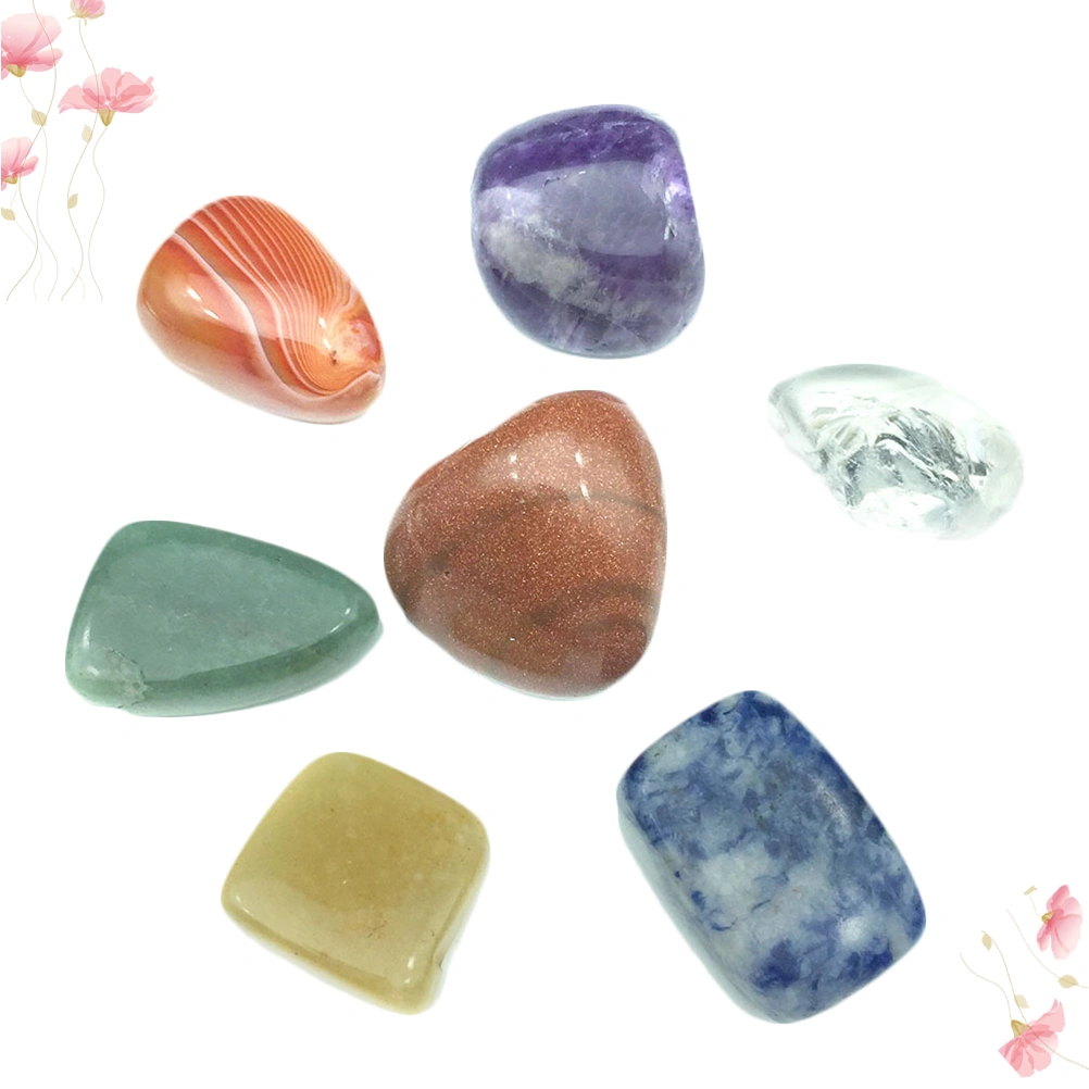 1 Set Chakra Stones Crystals Stones Irregular Healing Crystals Colorful Gemstone Tumbled Polished Natural Stones for Grounding Balancing Soothing Meditation