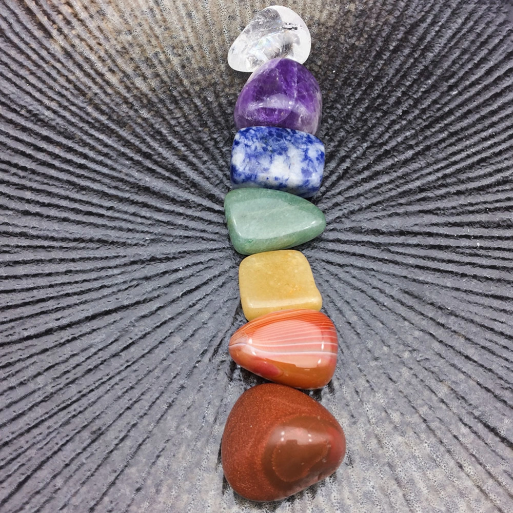 1 Set Chakra Stones Crystals Stones Irregular Healing Crystals Colorful Gemstone Tumbled Polished Natural Stones for Grounding Balancing Soothing Meditation