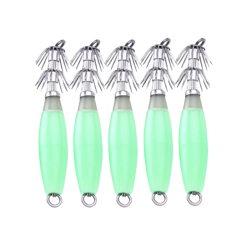 5pcs Luminous Carp Hook Fishing Carp Baits Sea Rigs Luminous Lighted  Squid Hooks Fishing Lure Baits