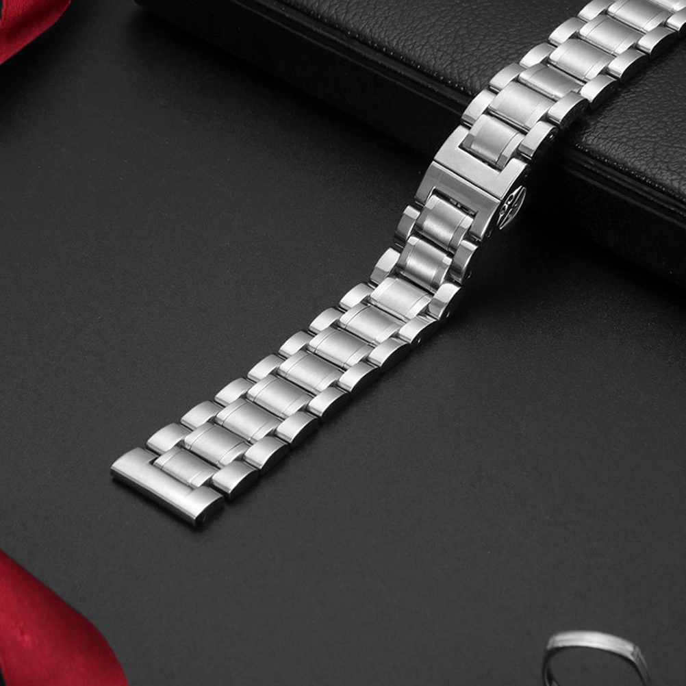 Stainless Steel Watch Band Clasp Watch Chain General Watch Strap Solid Watch Band (20mm Silver)