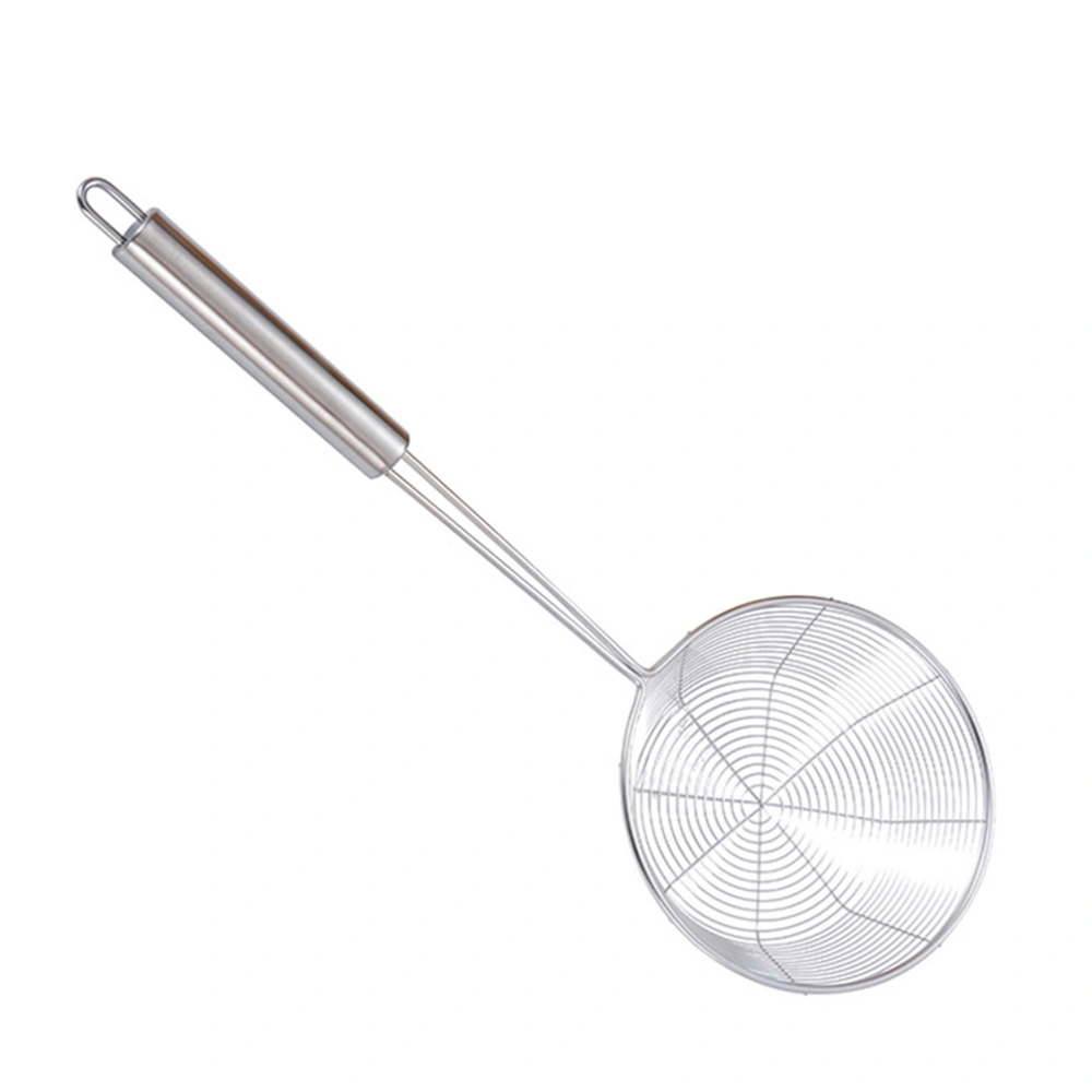 Stainless Steel Frying Oil Strainer Mesh Food Colander Spoon Soup Strainer Kitchen Tool Oil Colander (Diameter 16CM)