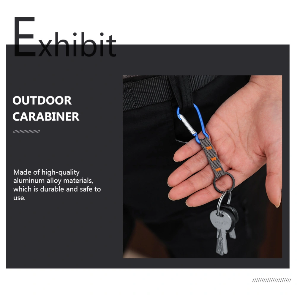 3Pcs Multi-function Carabiner Portable Keychain Climbing Buckle Outdoor Buckle