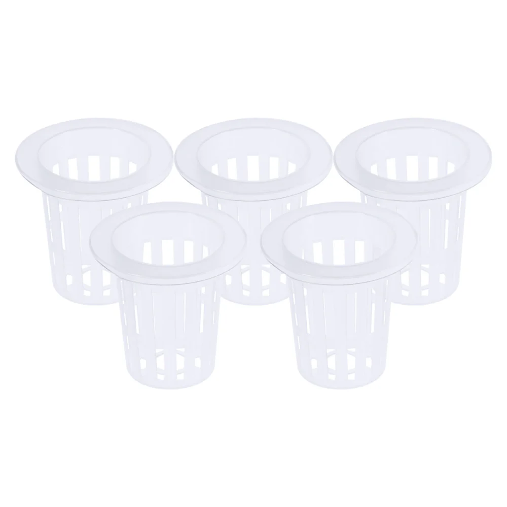 50pcs Slotted Mesh Soilless Culture Vegetable Net Pots Baskets Cups for Hydroponics/Aquaponics/Orchids