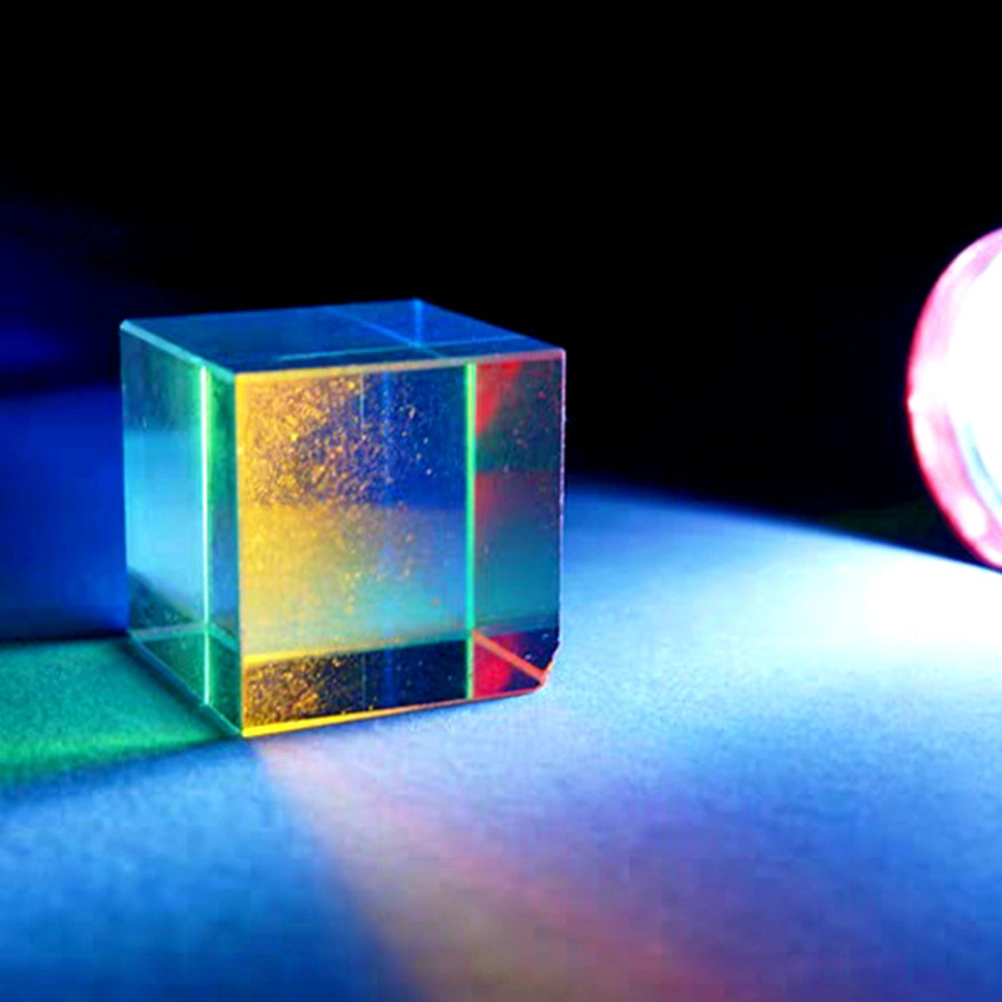 1.8x1.8cm Optical Glass RGB Dispersion Cube for Physics Teaching Decoration Arts