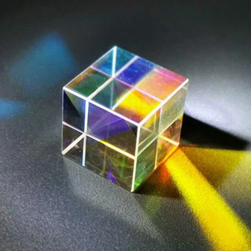 1.8x1.8cm Optical Glass RGB Dispersion Cube for Physics Teaching Decoration Arts