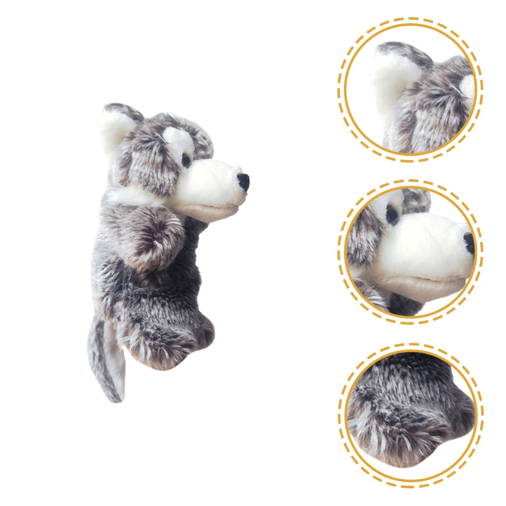 1PC Cartoon Animal Hand Puppet Toy Simulated Animal Hand Puppet Toy Plush Storytelling Hand Puppet Toy Early Educational Animal Hand Puppet Toy Parent-child Interactive Story Props for Home School Grey Grey Wolf Style