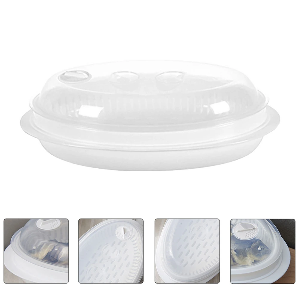 1Pc Versatile Fish Steamer Premium PP Steaming Holder Fish Steaming Plate