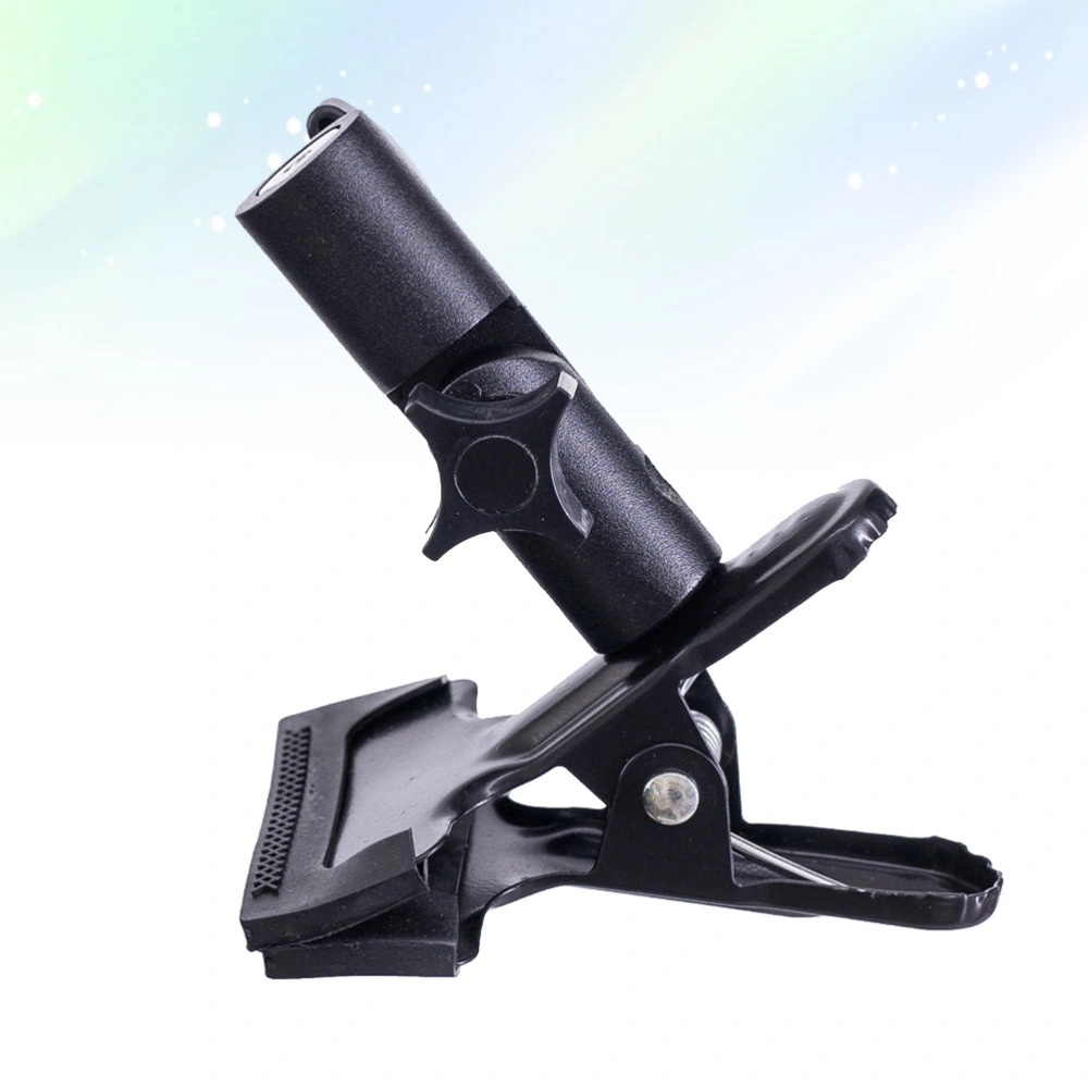 Big Reflector Holder Stand Light Clip Studio Photography Background Reflector Bracket Mount Clip Adapter Metal Clamp (Black)