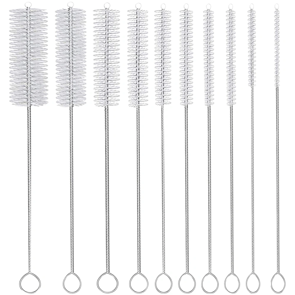 10Pcs Nylon Tube Brushes Long Straw Brushes Durable Bottle Cleaner Tools