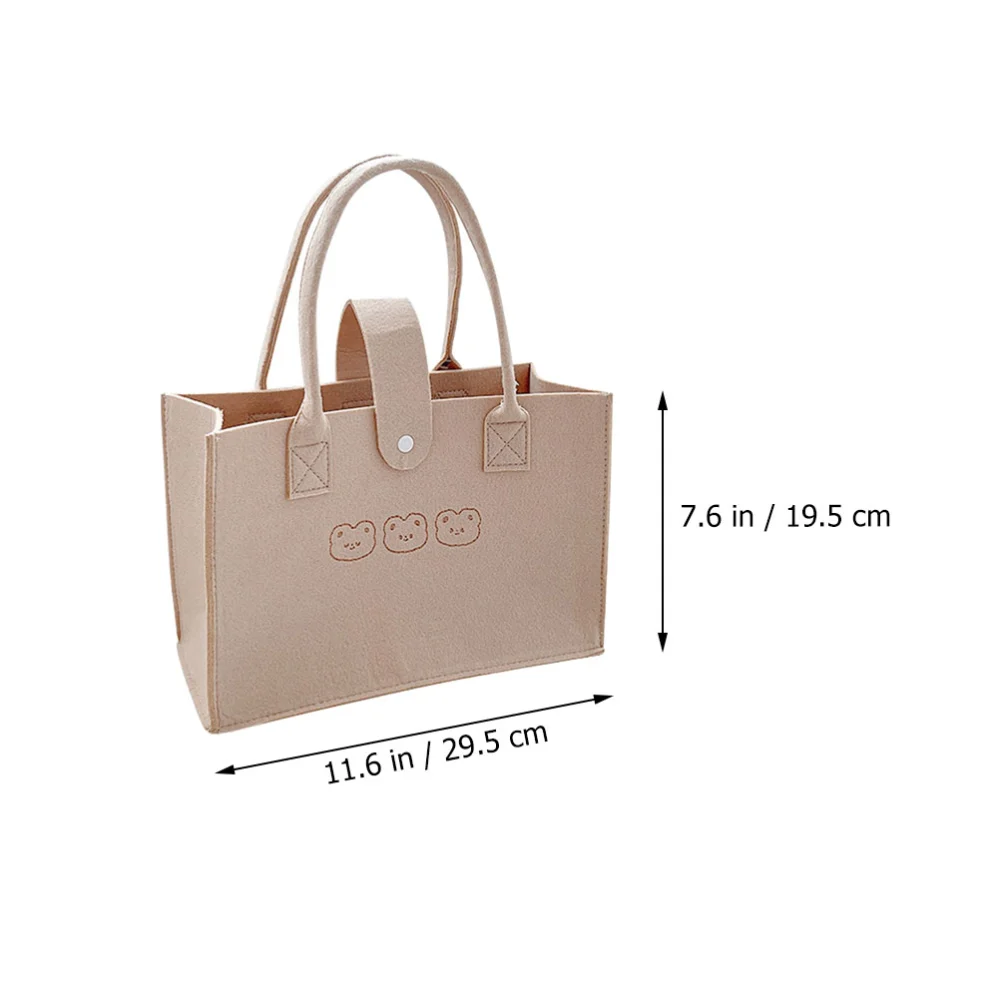 Multi-function Tote Bag Portable Handbag Adorable High-capacity Bear Bag Concise Handbag