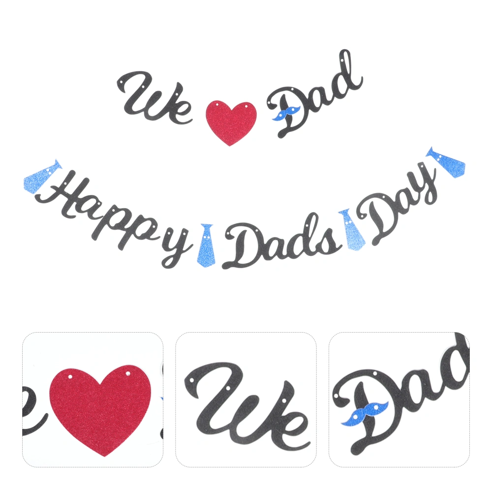 1 Set Father's Day Home Party Hanging Decor Father's Day Father Birthday Bunting