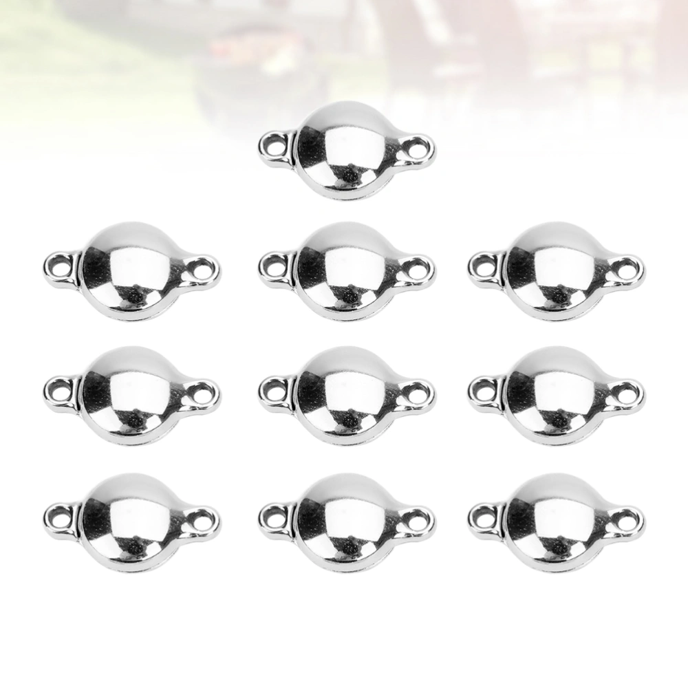 10PCS DIY Jewelry Clasps Sturdy Metal Jewelry Buckle Accessories Copper Magnetic Buckle Bracelet Necklace Connecting Clasp for Home Store Silver Size 1