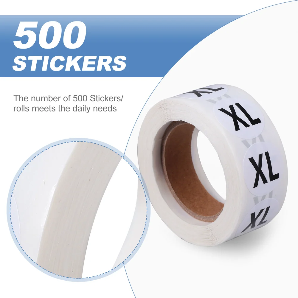 2 Roll Clothing Size Self-Adhesive Sticker Multi-functional Size Sticker