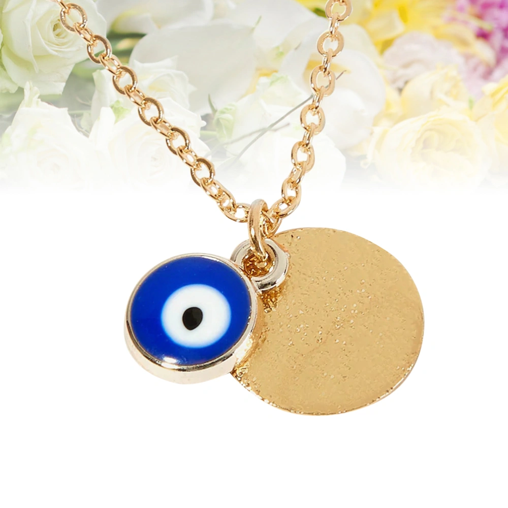 Lady Necklace Alloy Simple Devil's Eye Jewelry Fashion Necklace Creative Pendant Charm Necklace for Women and Girls(11065)