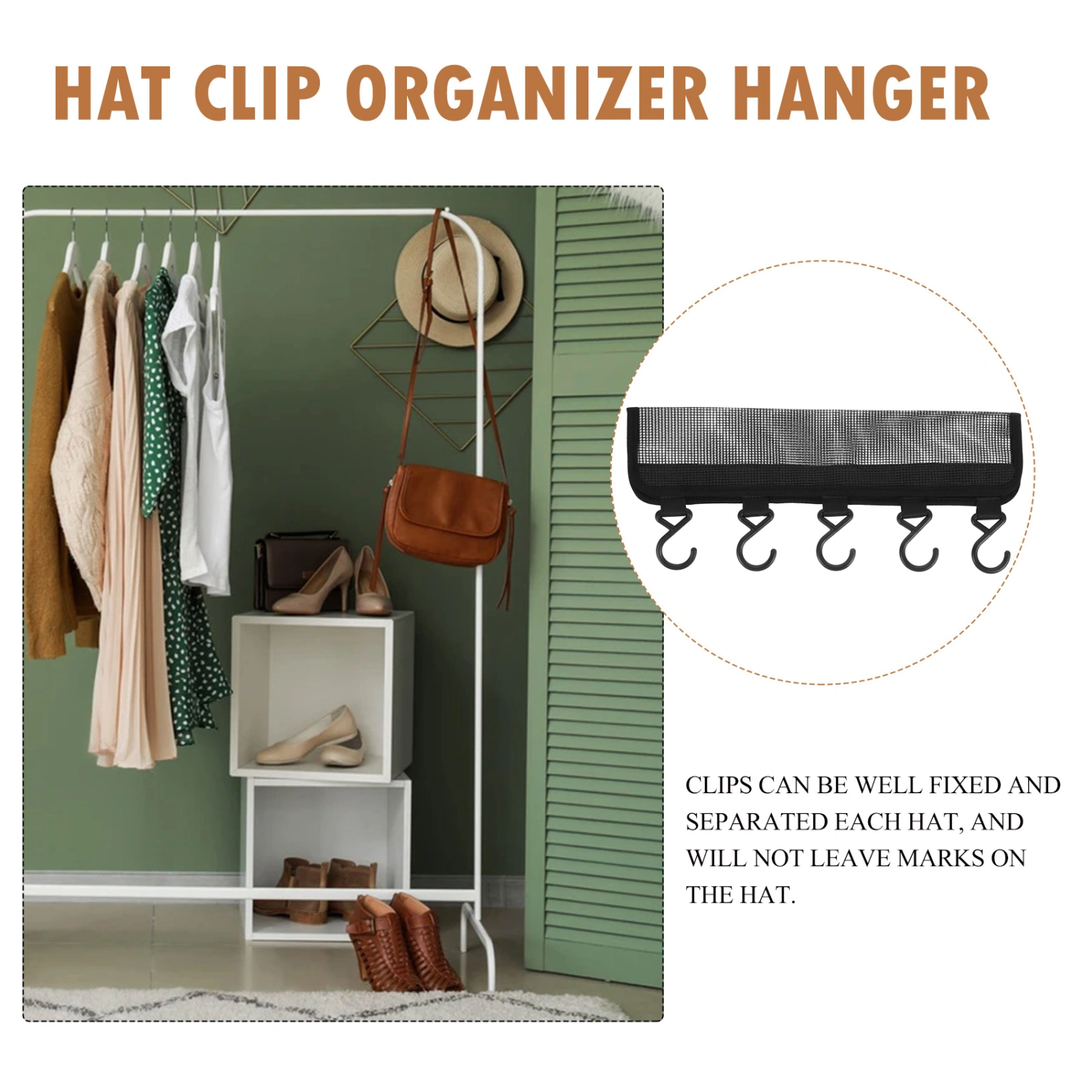 Caps Organizer Hanger Ball Caps Holder Hats Holder Foldable Hat Hanger with Hooks