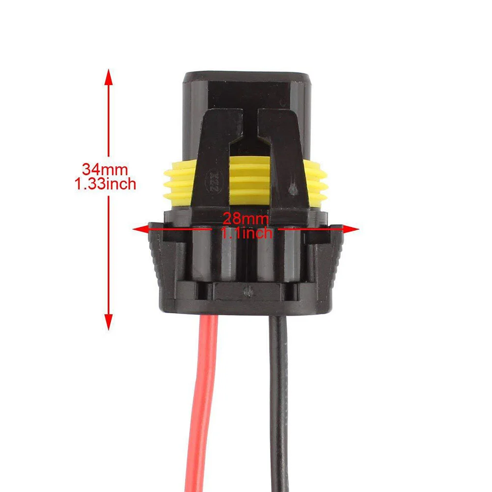 2Pcs H11 Wiring Harness Socket Car Wire Connector Cable Plug Adapter for HID LED Foglight Head Light Lamp Bulb Led Light