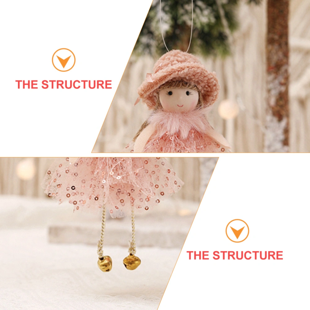 1pc Christmas Closet Hanging Doll Gauze Skirt Girl Doll Xmas Tree Angel Decoration