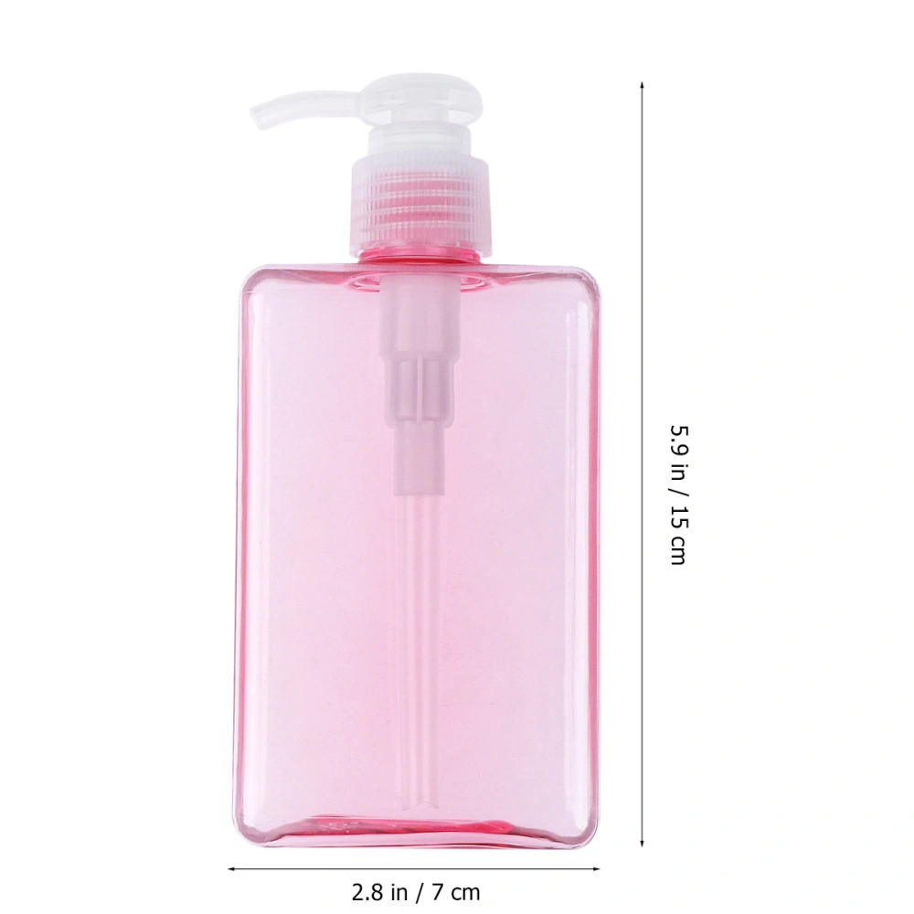 2Pcs PETG Plastic Empty Pump Cosmetic Bottles Essential Oil Bottle Empty Bottles Portable Pump Bottle (Pink)