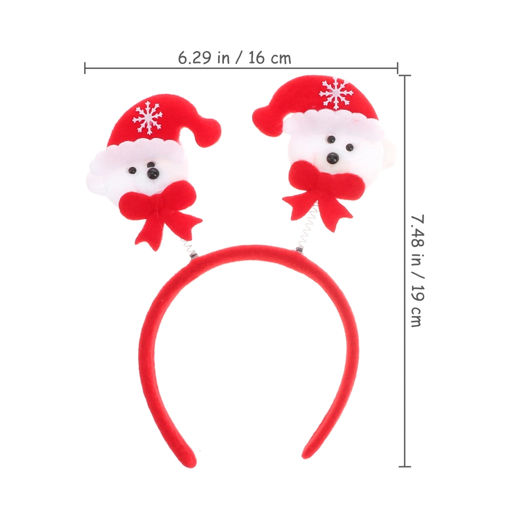 5pcs Christmas Hair Bands Adorable Santa Hair Hoops Snowman Headdress Party Favors Supplies Decorations